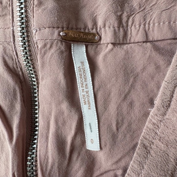 Free People Mauve Asymmetrical Mini Skirt Sz 0 Fairycore Boho Whimsy Ballet Hem - Picture 3 of 5